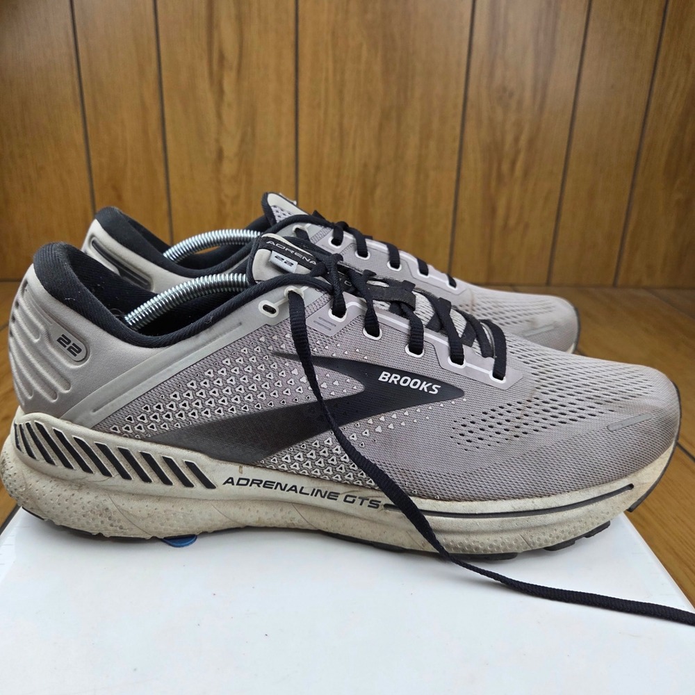 Brooks Adrenaline GTS 22 Mens Running Shoes Grey Black 1103661D012 Size 13